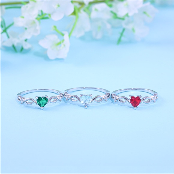 New Gold Plated Heart Romantic Zircon Ring - Picture 6 of 7